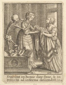 新娘，来自死亡之舞，1651年。 作者 瓦茨劳斯·霍拉尔