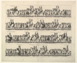 查尔斯二世通过伦敦加冕游行，1662年。 作者 瓦茨劳斯·霍拉尔