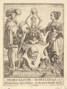 死神的纹章，出自《死亡之舞》，1651年。 作者 瓦茨劳斯·霍拉尔