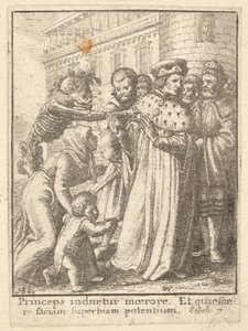 公爵，来自死亡之舞，1651年。 作者 瓦茨劳斯·霍拉尔