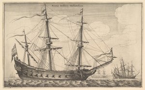 荷兰战舰，1647年。 作者 瓦茨劳斯·霍拉尔