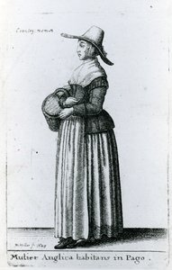 英国乡村女人，1643年 作者 瓦茨劳斯·霍拉尔