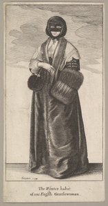 穿着冬装的英国女士1644年，英女绅士的冬天习俗。 作者 瓦茨劳斯·霍拉尔