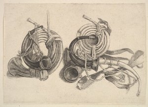 五个猎号，1625-77。 作者 瓦茨劳斯·霍拉尔