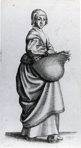 女仆从市场返回，1640年 作者 瓦茨劳斯·霍拉尔