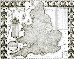 1644年英格兰和威尔士地图