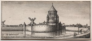 城墙大门，1676年。 作者 瓦茨劳斯·霍拉尔