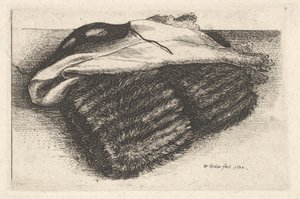 莫夫，白色方巾和面具，1642年。 作者 瓦茨劳斯·霍拉尔