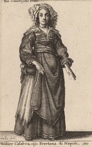 Mulier Calabra, Vulgo, Foretana di Napoli. 作者 瓦茨劳斯·霍拉尔