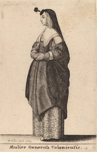 Mulier Generosa Coloniensis, 1643. 作者 瓦茨劳斯·霍拉尔