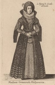 Mulier Generosa Hispanica，1644年。 作者 瓦茨劳斯·霍拉尔