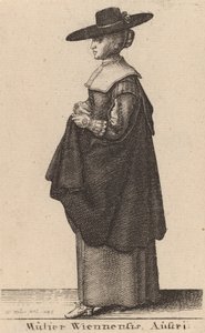 Mulier Wiennensis Austri, 1643. 作者 瓦茨劳斯·霍拉尔