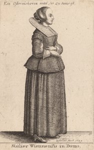 Mulier Wiennensis in Domo, 1649. 作者 瓦茨劳斯·霍拉尔