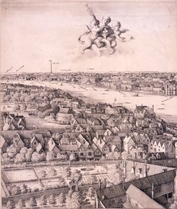 伦敦的全景图，约1670年 作者 瓦茨劳斯·霍拉尔