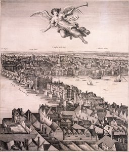 伦敦的全景图，约1670年 作者 瓦茨劳斯·霍拉尔