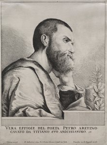 Pietro Aretino肖像，1649年。 作者 瓦茨劳斯·霍拉尔