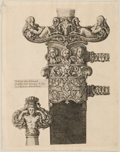 1645年印制的 "鞍座"、"枕头 "和 "吊坠 "设计图。