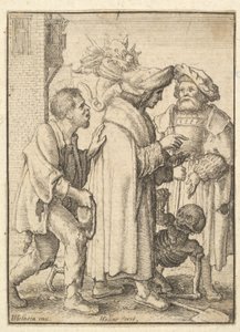 富人，来自《死亡之舞》，1651年。 作者 瓦茨劳斯·霍拉尔