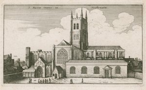 St Mary Overies，Southwark，伦敦;绘图日期为1647年 作者 瓦茨劳斯·霍拉尔