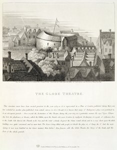 The Globe Theatre，c.1647，由Robert Wilkinson出版，伦敦，1810年 作者 瓦茨劳斯·霍拉尔