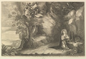 跪着的玛格达琳，1625-77年。 作者 瓦茨劳斯·霍拉尔