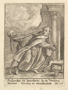 僧侣，来自死亡之舞，1651年。 作者 瓦茨劳斯·霍拉尔