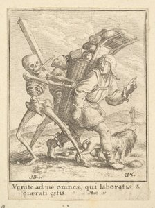 小鹿，摘自死亡之舞，1651年。 作者 瓦茨劳斯·霍拉尔