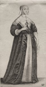从贵族到乡村妇女，英国妇女的几种习性，1639年。 作者 瓦茨劳斯·霍拉尔