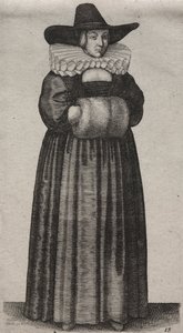 从贵族到乡村妇女，英国妇女的几种习性，1640年。 作者 瓦茨劳斯·霍拉尔