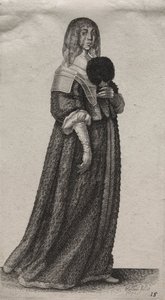 从贵族到乡村妇女，英国妇女的几种习性，1640年。 作者 瓦茨劳斯·霍拉尔