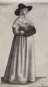 从贵族到乡村妇女，英国妇女的几种习性，1640年。 作者 瓦茨劳斯·霍拉尔