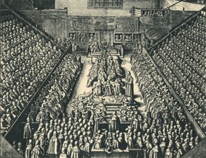 在威斯敏斯特大厅对斯特拉福德伯爵的审判，1641年》，1947年。