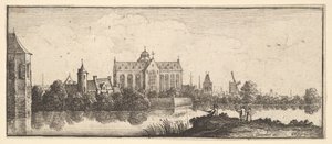教堂在水边，1625-77年。 作者 瓦茨劳斯·霍拉尔