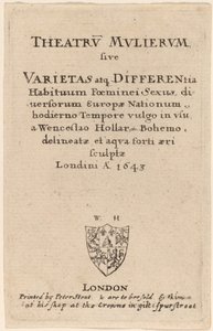 Theatrum mulierum: 标题页，1643年。 作者 瓦茨劳斯·霍拉尔