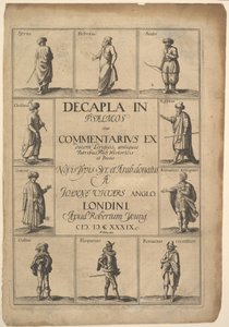 标题页：1639年，诗篇中的Decapla。 作者 瓦茨劳斯·霍拉尔