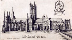 View of Canterbury Cathedral from the south, c.1638-66 作者 瓦茨劳斯·霍拉尔