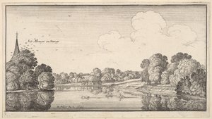 1645年，萨里郡奥尔伯里附近的乡村景色。 作者 瓦茨劳斯·霍拉尔