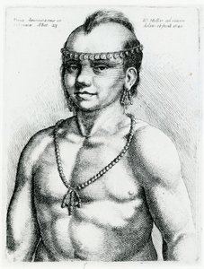 弗吉尼亚印第安人，1645年 作者 瓦茨劳斯·霍拉尔