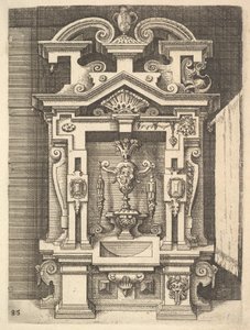 由Dietterlins Architectura设计的Lavabo，第85板，1598年。 作者 温德尔·迪特林（Wendel Dietterlin）