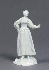 Signoria Lucia，来自&39;Commedia dell&39;Arte&39;乐队，由Fuerstbischoefliche Fayencemanufaktur Fulda制作，1770年（瓷器） 作者 Wenzel Neu