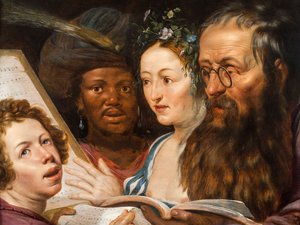 音乐寓言，1625年 作者 Werner Jacobsz van den Valckert