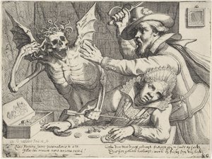 年轻夫妇与死亡 作者 Werner van den Valckert