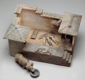 猪圈（陶器）的丧葬模型 作者 西汉中文学校