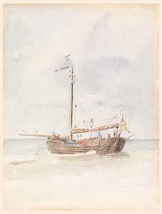 一艘荷兰驳船，1887 年 8 月 20 日 作者 小惠特尼·沃伦
