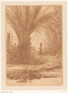 巴厘岛杂草丛生的山坡
山中（原标题） 作者 Wijnand Otto Jan Nieuwenkamp（艺术家签名）