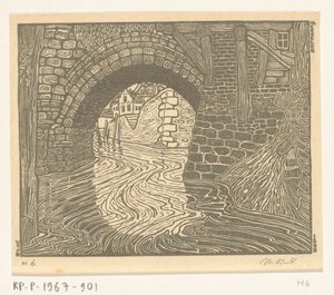 梅赫伦大桥（原标题） 作者 Wijnand Otto Jan Nieuwenkamp（艺术家签名）