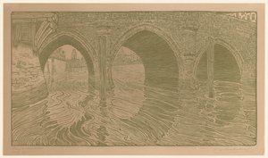 梅赫伦大桥（原标题） 作者 Wijnand Otto Jan Nieuwenkamp（艺术家签名）