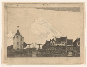 恩克惠曾港口（原标题） 作者 Wijnand Otto Jan Nieuwenkamp（艺术家签名）