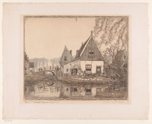 漂亮的锁（实物上的原标题） 作者 Wijnand Otto Jan Nieuwenkamp（艺术家签名）
