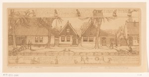 埃丹的农民社区（实物上的原标题） 作者 Wijnand Otto Jan Nieuwenkamp（艺术家签名）